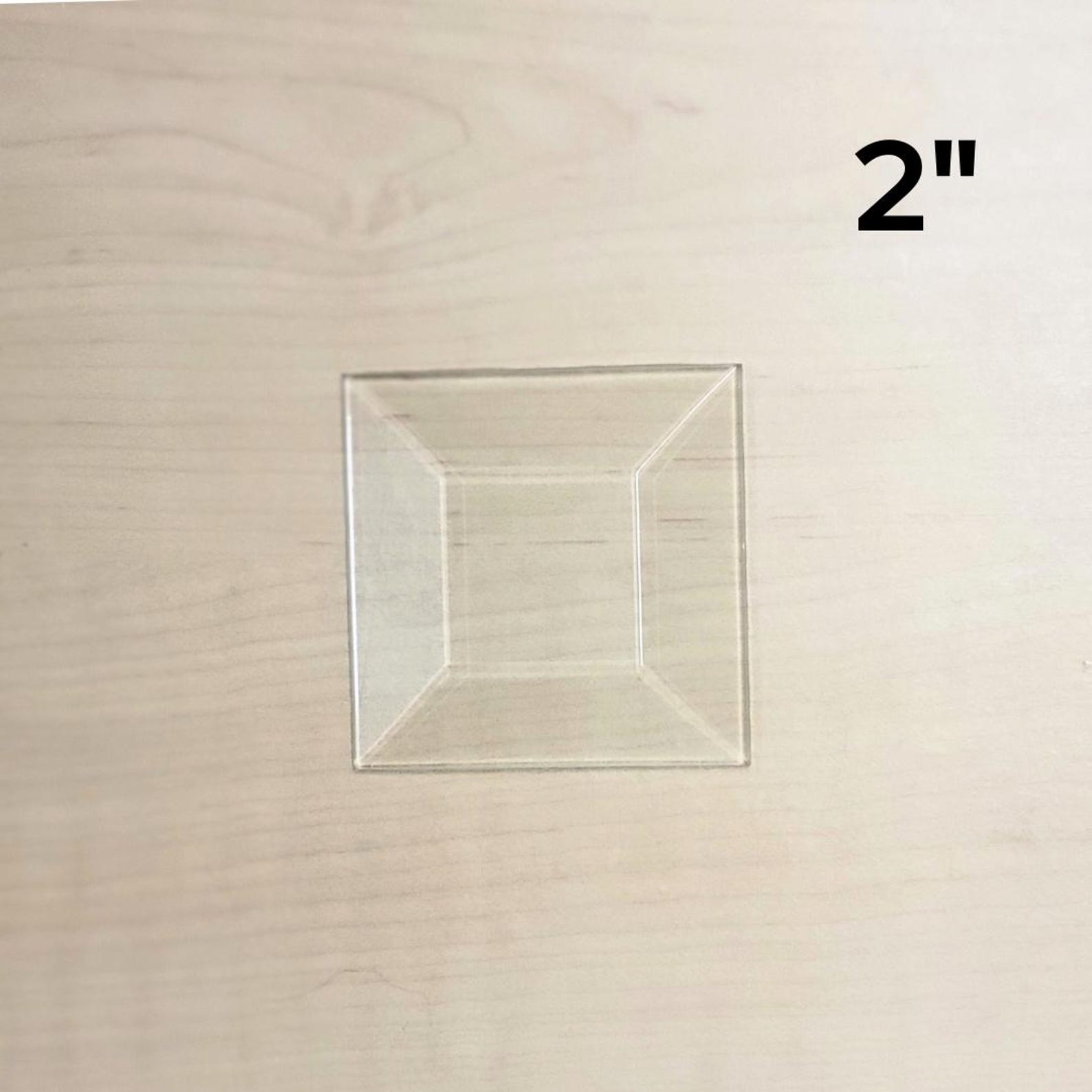 2 Clear Bevel Square 2 Inch - Etsy