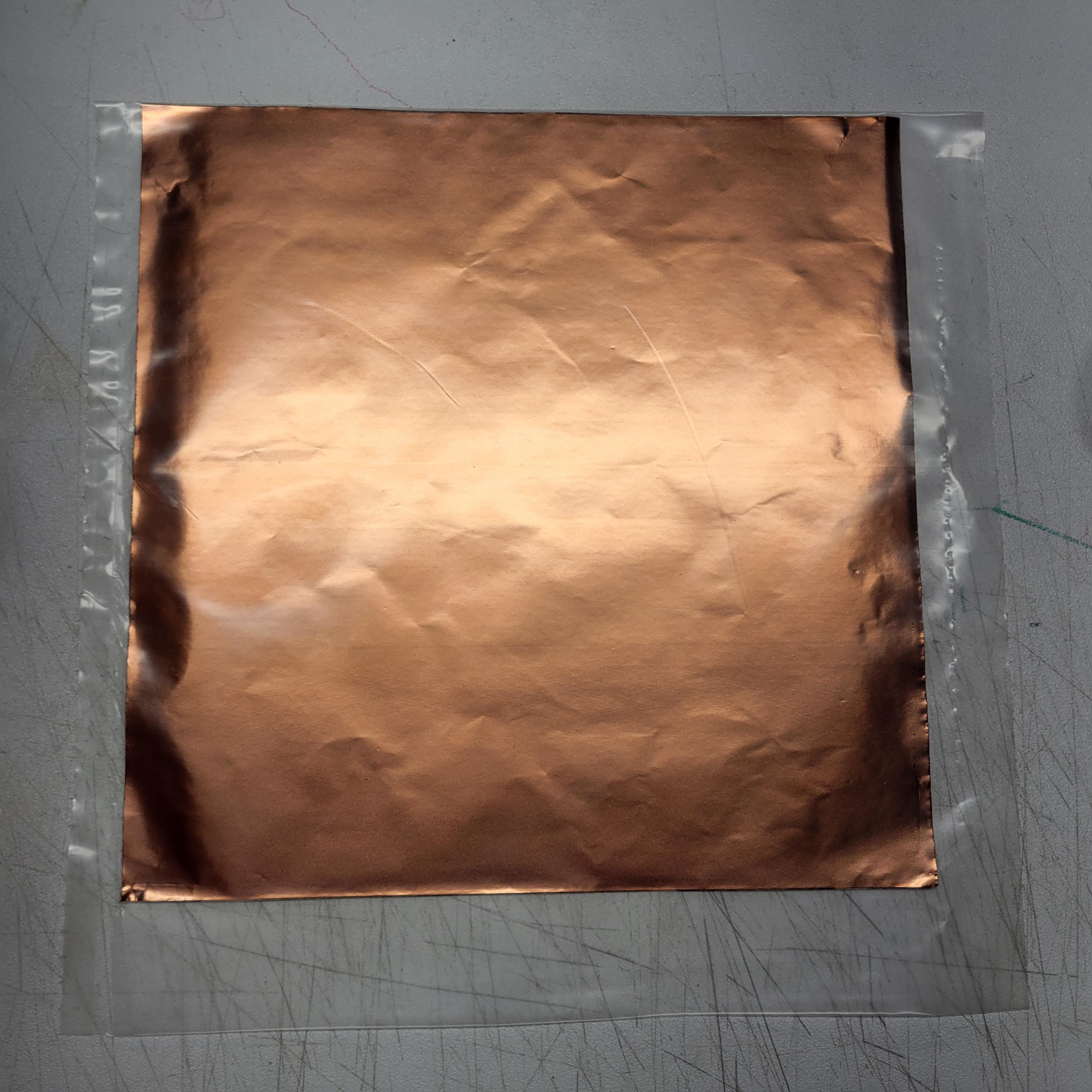 12" x 12" EDCO Black Back Copper Foil Sheet (12 inch square)