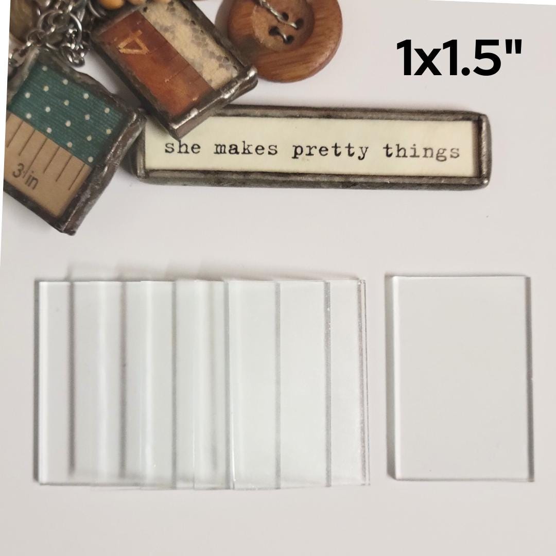 1"x 1 1/2" Rectangle Clear Flat Glass (1 X 1.5 Inch) | 30 Pack - Etsy
