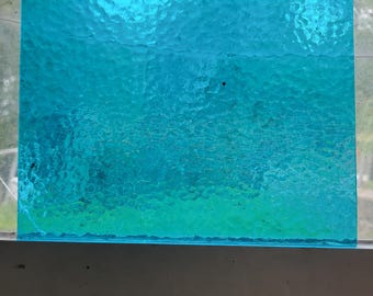 Tahitian Blue Wissmach Stained Glass -  2 Sheet Packs | 2 Size Options