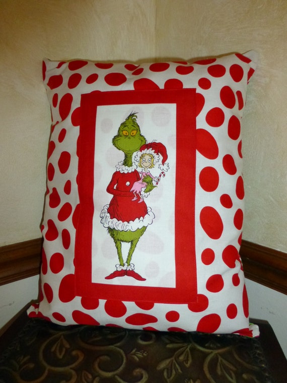 Grinch Pillow Grinch and Cindy Lou Who Beautifully Crafted Etsy