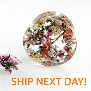 SHIP NEXT DAY real Heather plugs Resin gauges 4g plug 2g earrings 0g tunnels 00g