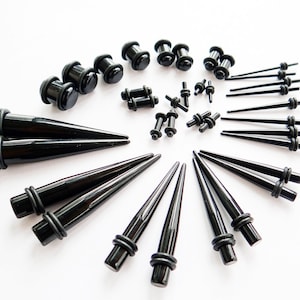 Ear Tapers set 14g, 12g, 10g, 8g, 6g, 4g, 2g, 0g, 00g Stretching Kit Piercing Ear stretching tapers 1/2&#39;&#39; 9/16&#39;&#39; 5/8&#39;&#39; 11/16&#39;&#39; 13/16&#39;&#39; 20mm