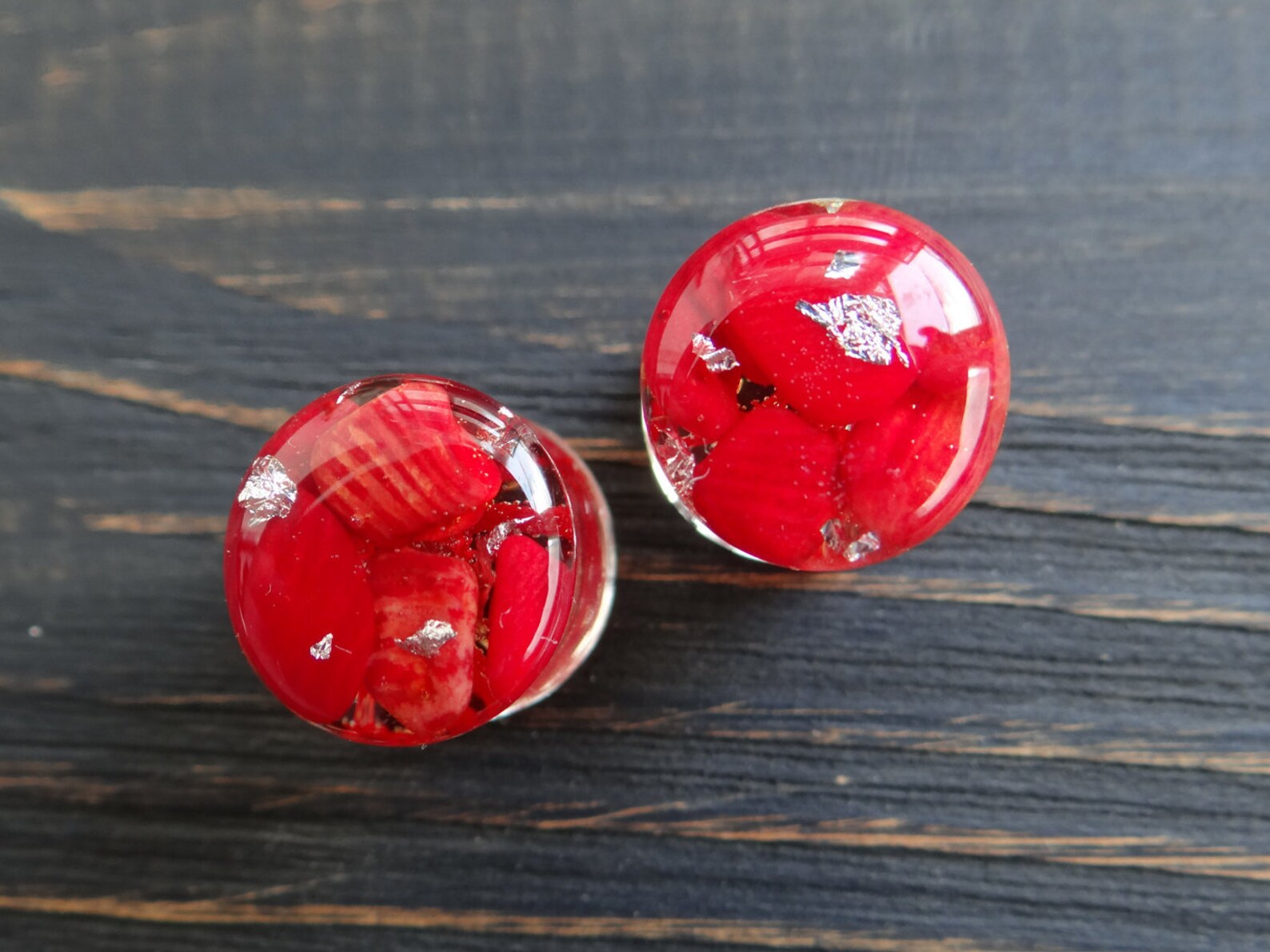 Red Plugs Genuine Coral Plugs Gauges 00 Ear Plug Stone Plugs Etsy