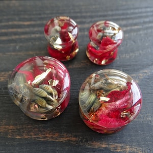 Rose Lavendel Plugs Hochzeit Plugs 00g Stecker 2g Ohrringe Rose Plugs 0g Tunnels 2 inch Plugs Resin Plugs Echte Blütenstecker Florale Plugs
