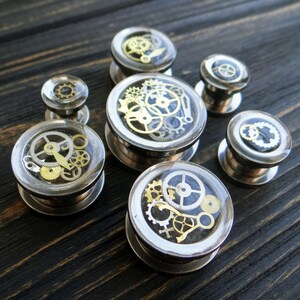 Vouge 12G-9//16/'/' Stainless Steel Black W//O-ring Tunnel Ear Plug Gauge Stretcher