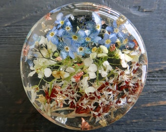 Wedding gauges plug Forget-me-not plug earring Bridal gauge flower Prom jewelry