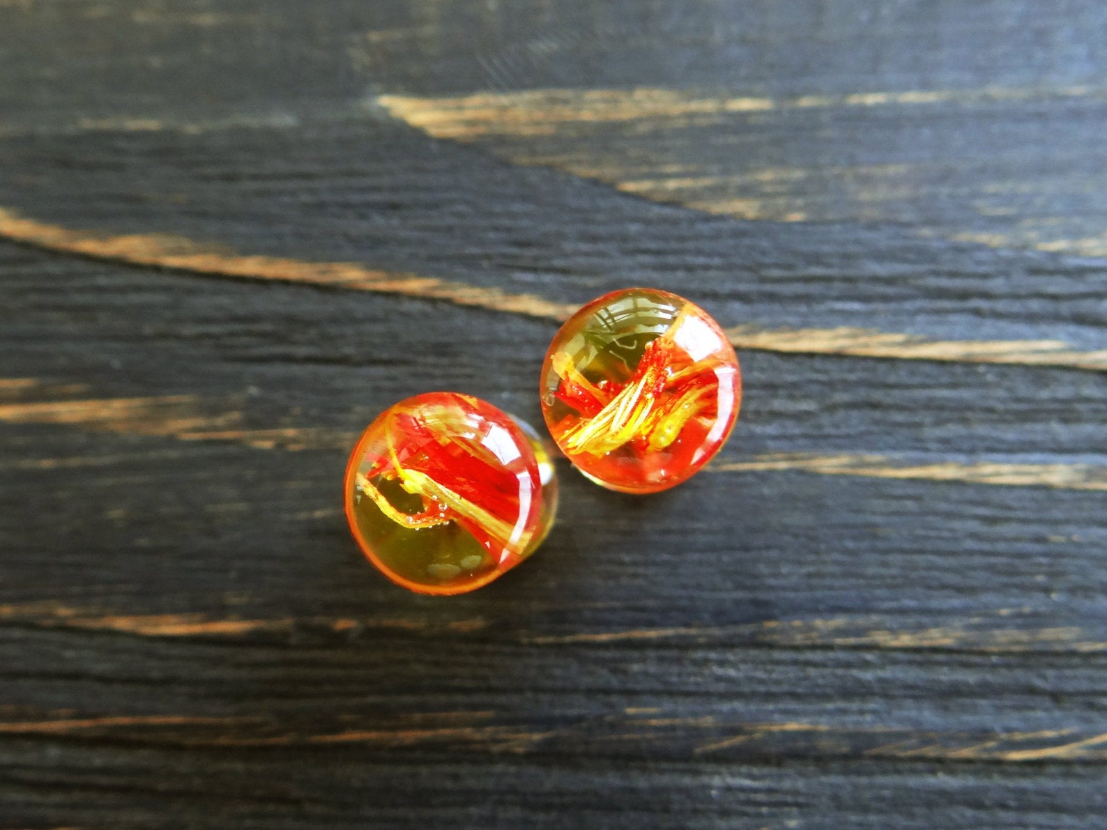 Orange Plugs Gauges 4g Earrings 2g Gauges Hippie Jewelry 0g Etsy