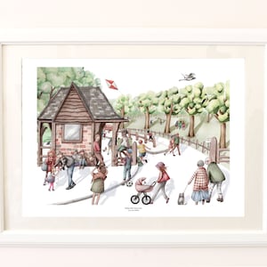 Signed Limited Edition Giclee Print of an Original Illustration of Sutton Coldfield Town Gate. In Watercolour, Graphite and Pencil Crayon.