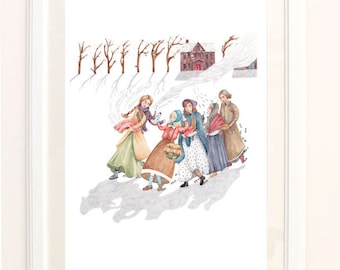 Signed Limited Edition Giclee Print of an Original Illustration inspired by Little Women