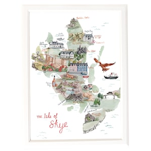 Karte der Isle of Skye. Signierter Limitierter Giclee Druck einer OriginalIllustration.