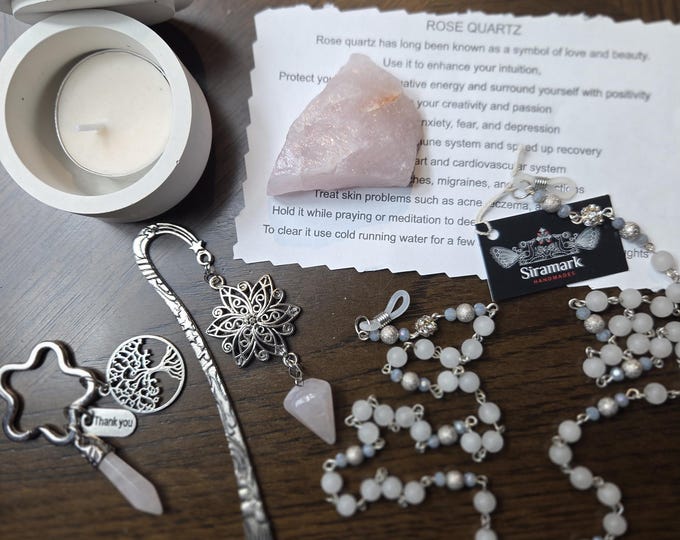 Featured listing image: 5 pc Rose Quartz Gift Set