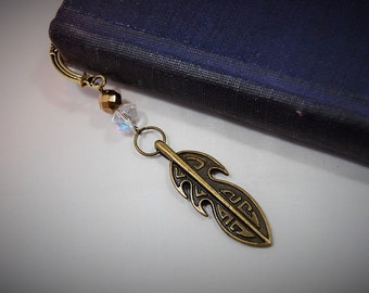 Brass Leaf Bookmark