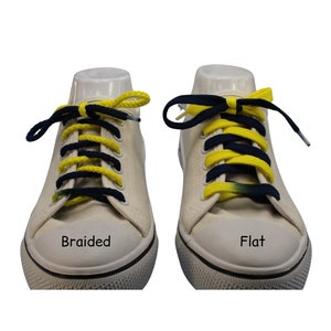 Navy Blue and Yellow Shoelaces Custom Made image 2