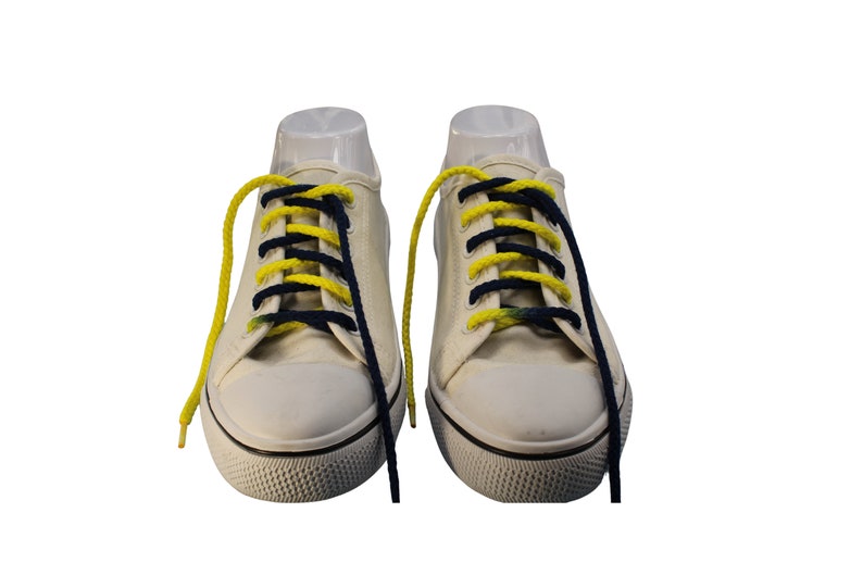 Navy Blue and Yellow Shoelaces Custom Made image 7