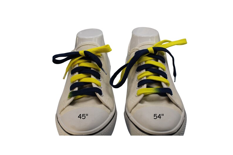 Navy Blue and Yellow Shoelaces Custom Made image 3