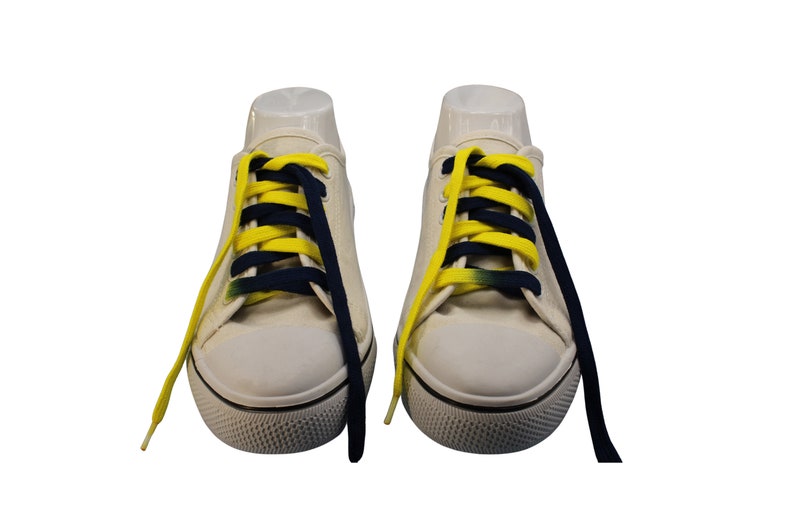 Navy Blue and Yellow Shoelaces Custom Made image 6