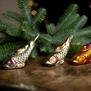 Vintage Glass Chinese KOI Carp Ornament – Collectible Xmas Tree