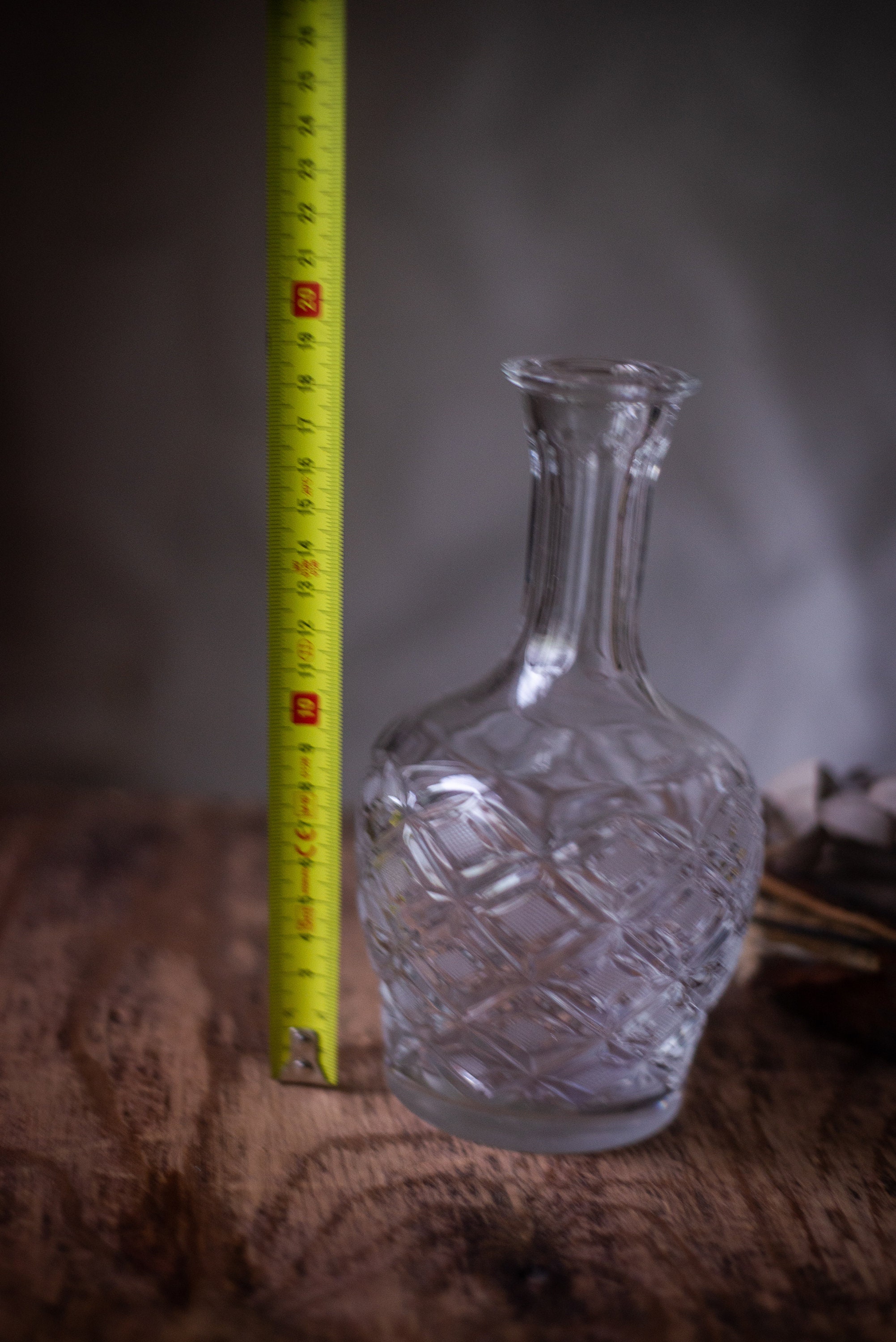 ヴィンテージクリスタルガラスデキャンタ、アルコールカラフェ