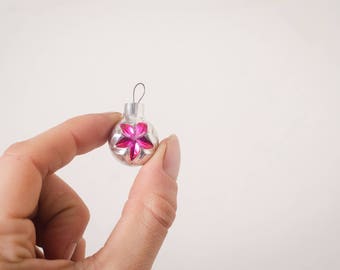 ミニヴィンテージガラス製クリスマスオーナメントセット、小さなドール