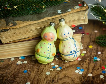 赤ちゃんの置物、クリスマスガラスオーナメント、クリスマスツリーの