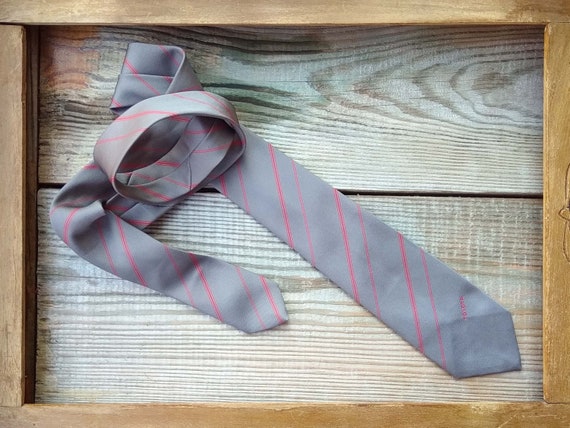 Vintage striped tie for men, wedding neckties in … - image 4