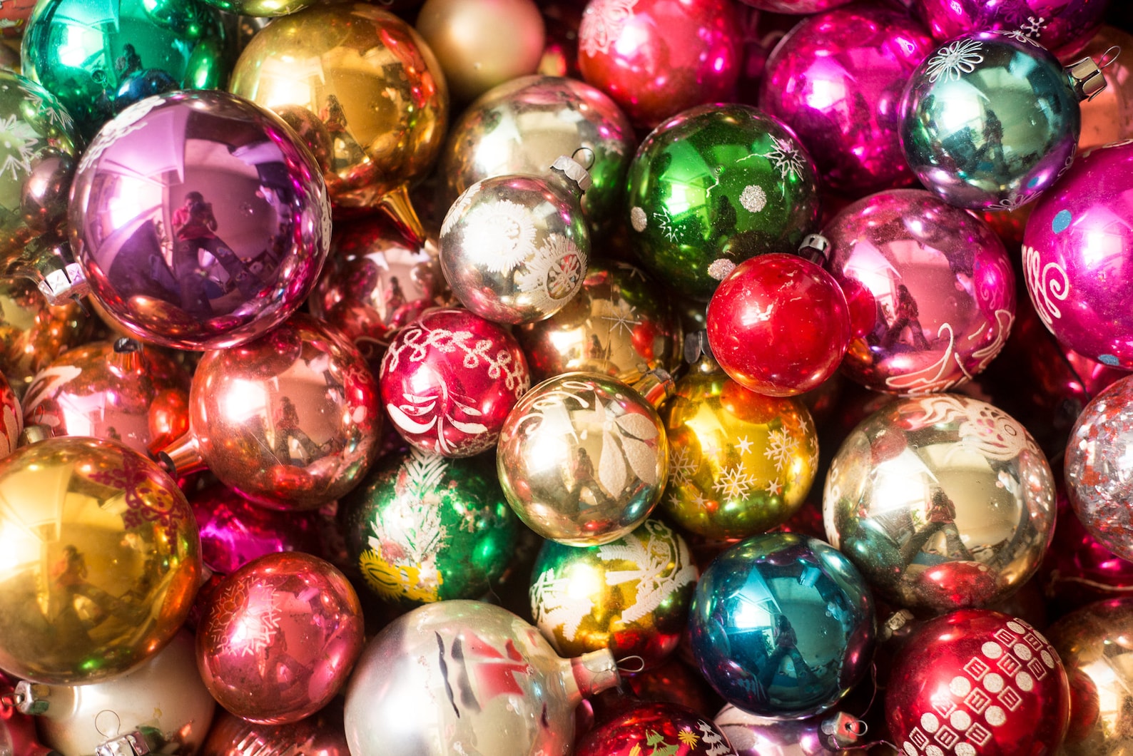 Image of Vintage Glass Bauble Ornaments