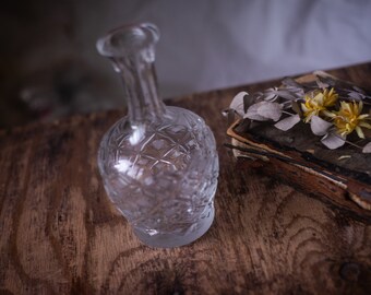 ヴィンテージクリスタルガラスデキャンタ、アルコールカラフェ