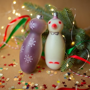 Royal penguin vintage glass ornament, Christmas tree decor, winter fairytale collectible, 1970s