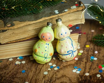 カッコー時計ヴィンテージクリスマスガラスオーナメント