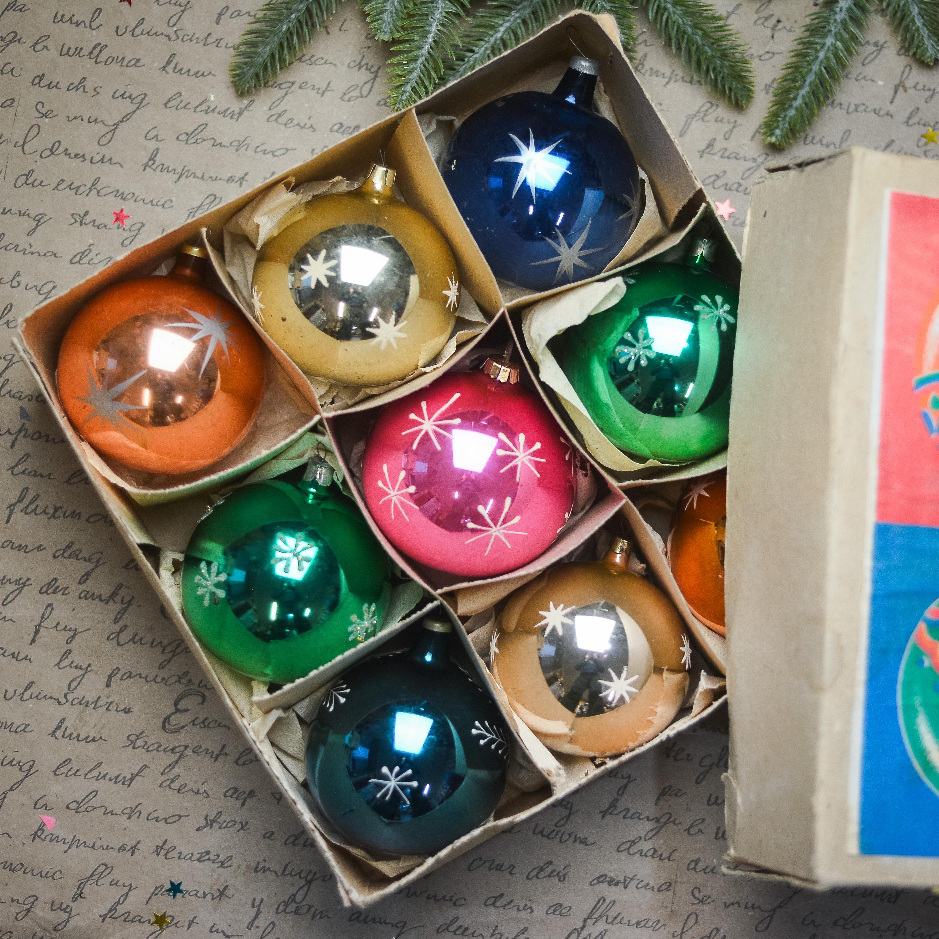 ヴィンテージスタークリスマスオーナメントセット（オリジナルボックス