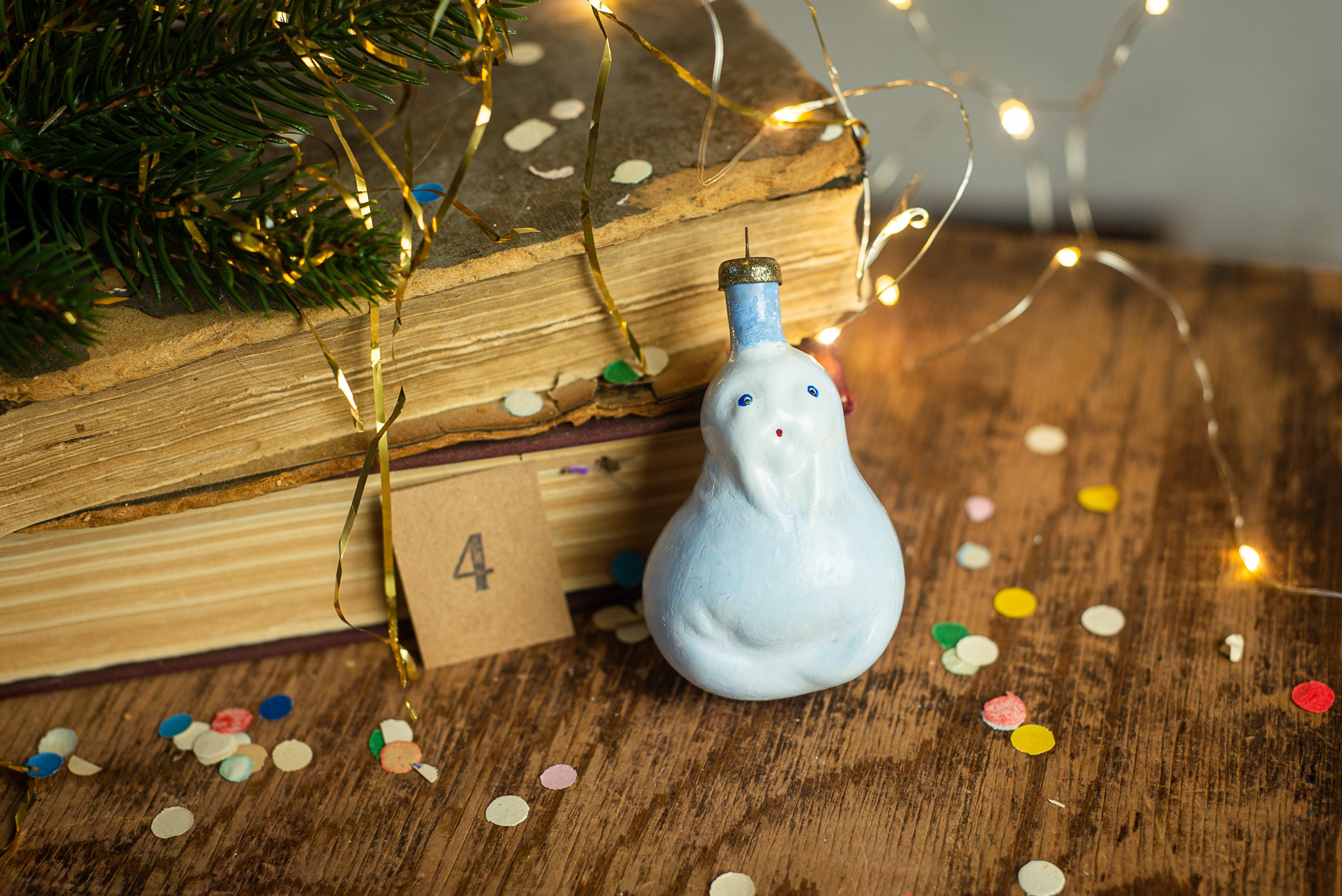 Walrus Christmas Ornaments, Polar North Xmas Glass Decor, Cute