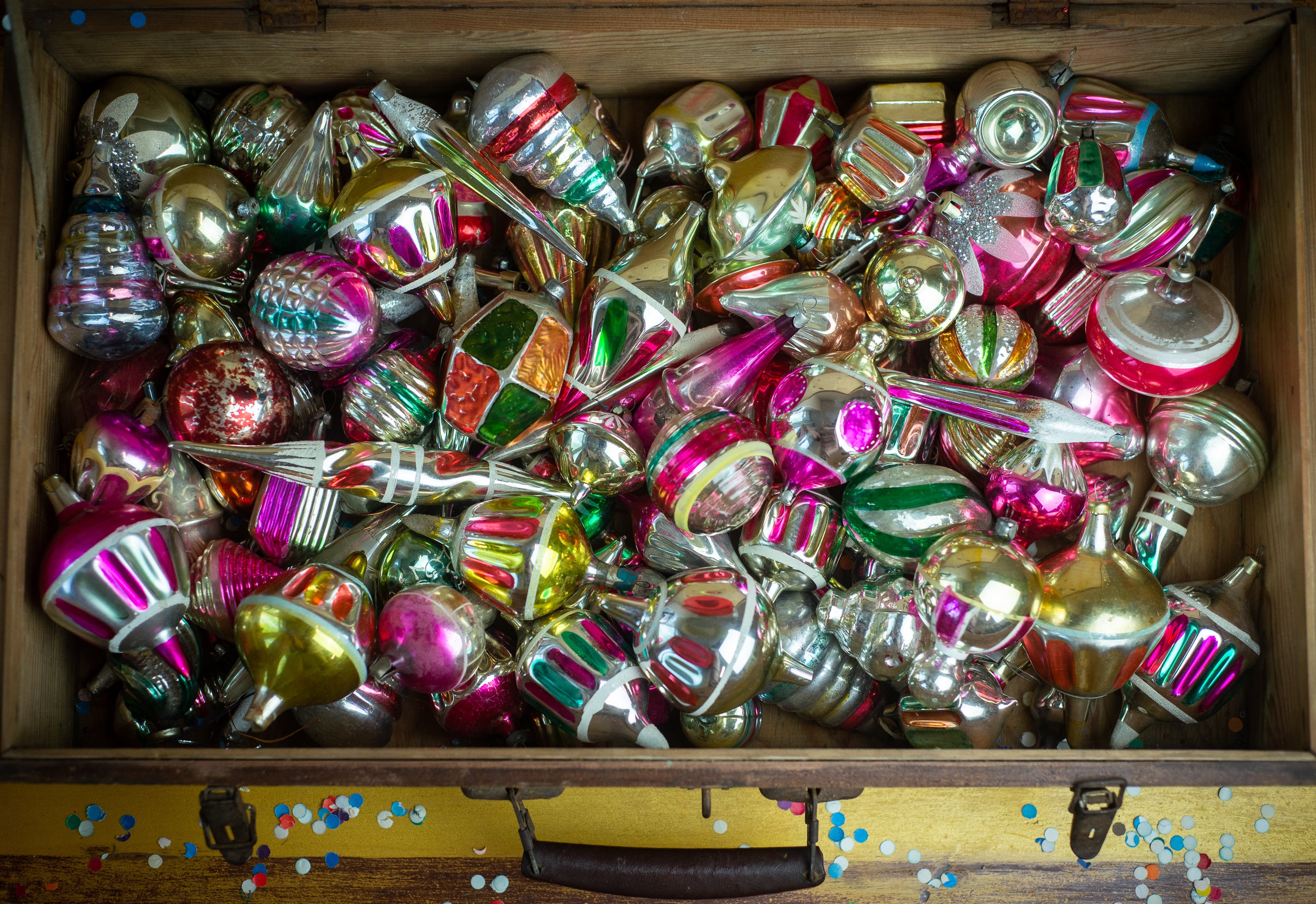 Unique Assorted Vintage Christmas Ornaments, Custom Set of Soviet