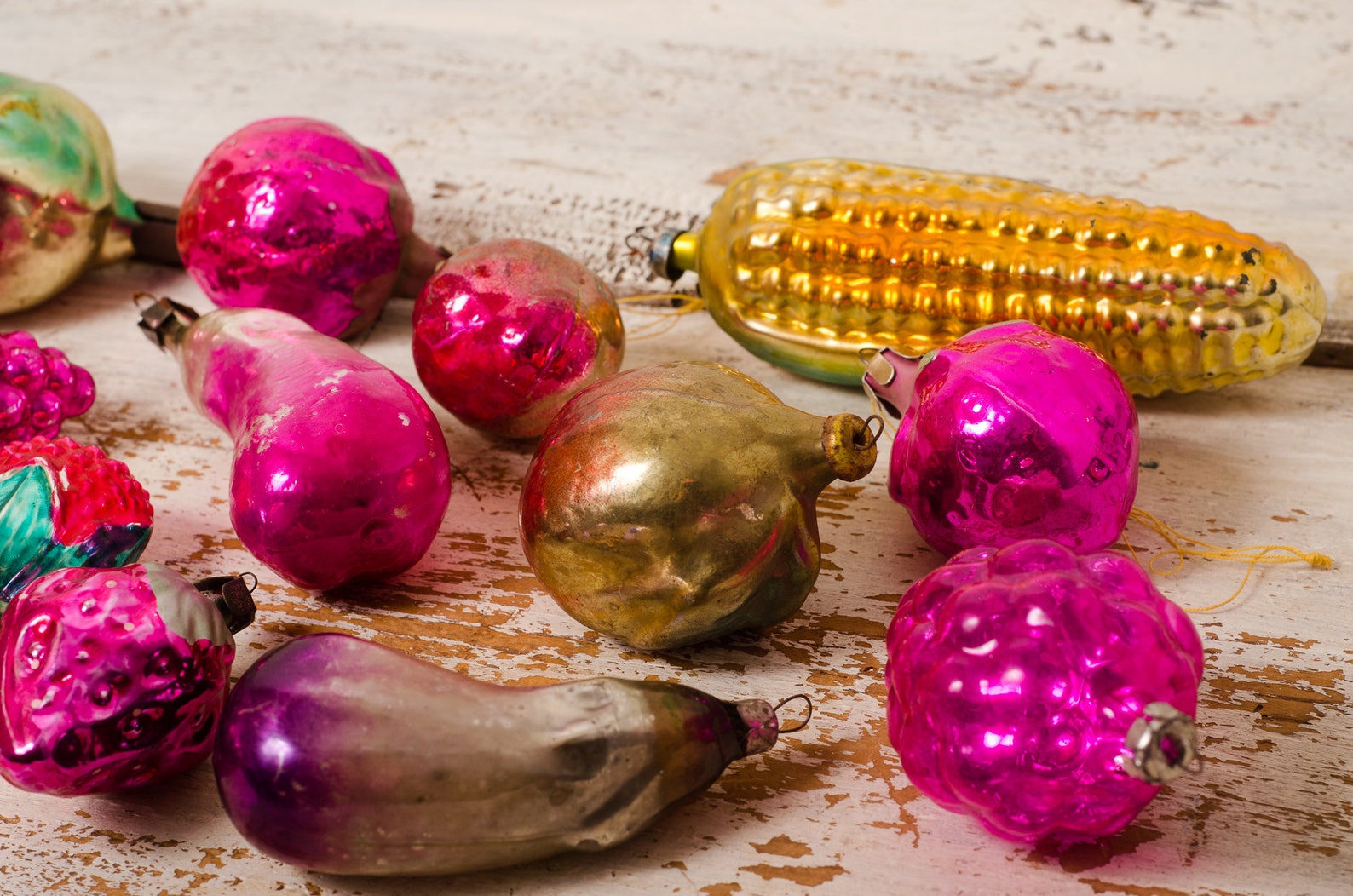 Vegetable fruit Christmas ornaments Christmas glass vintage Etsy