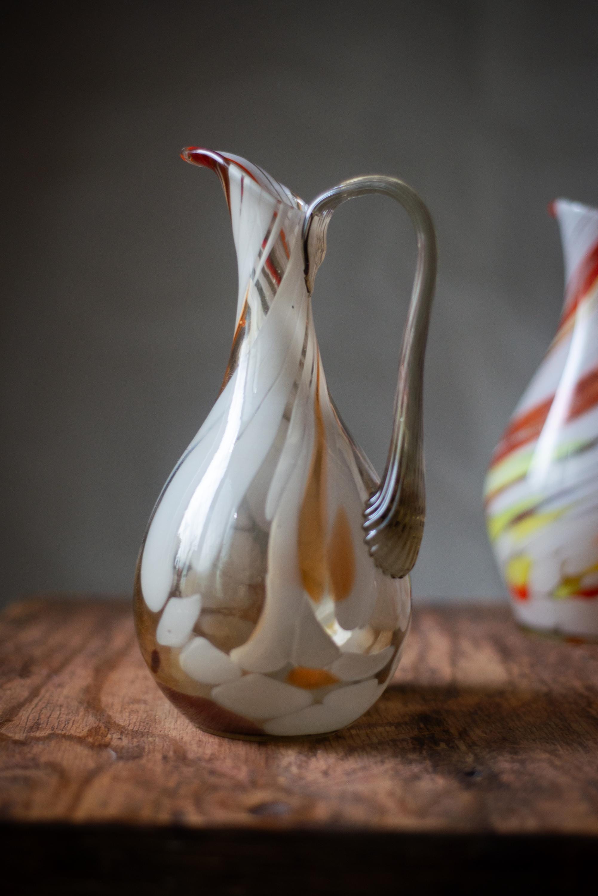 イタリア　ヴェネツィアンガラス　ムラーノ　フラワーベース　ピッチャー Murano【vetri】ムラーノガラス 花瓶 フラワーベース ヴェトリ ⁄ VETRI