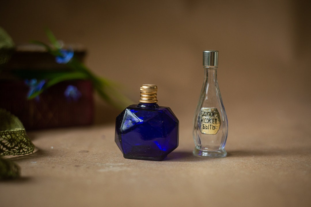 Vintage Perfume Bottles Set Old Empty Bottles Mini Glass Etsy