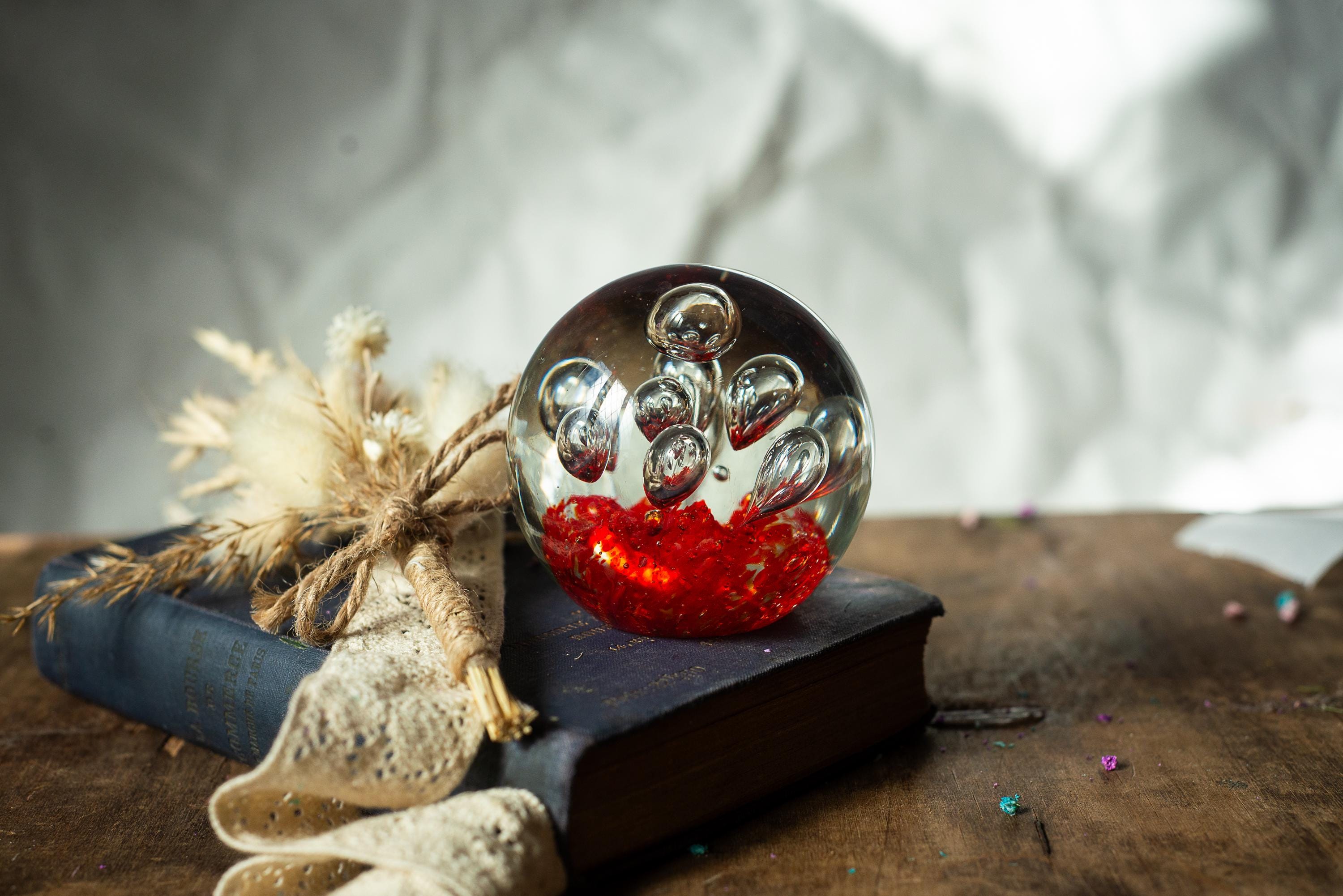 ヴィンテージガラスペーパーウェイトセット、レトロな80年代のガラス卵