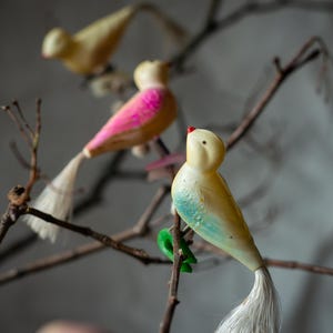 Vintage Plastic Bird Ornaments: Easter Tree Decor