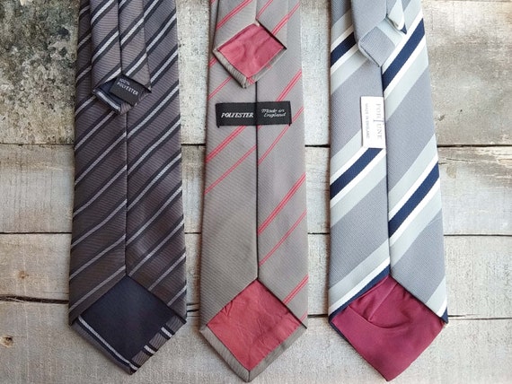 Vintage striped tie for men, wedding neckties in … - image 9