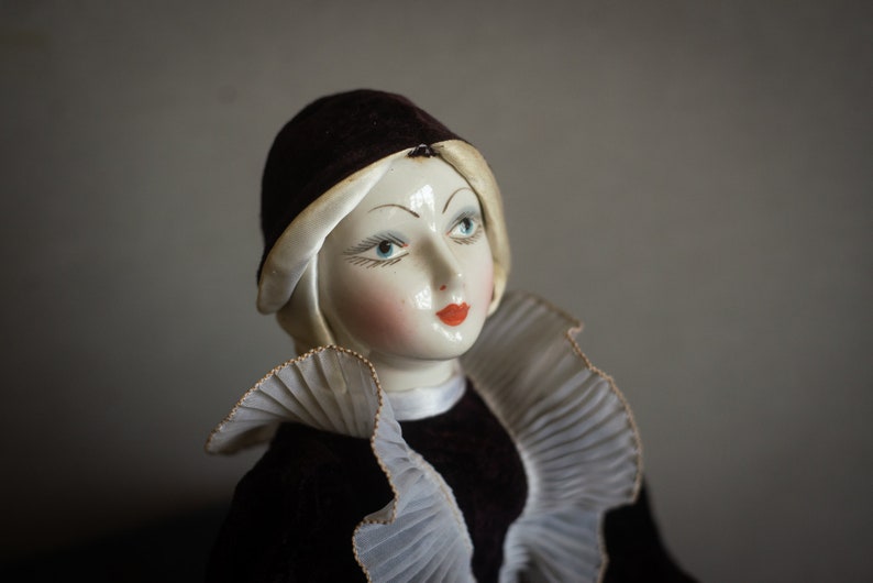 Vintage porcelain art doll collectible antique toy old image 1