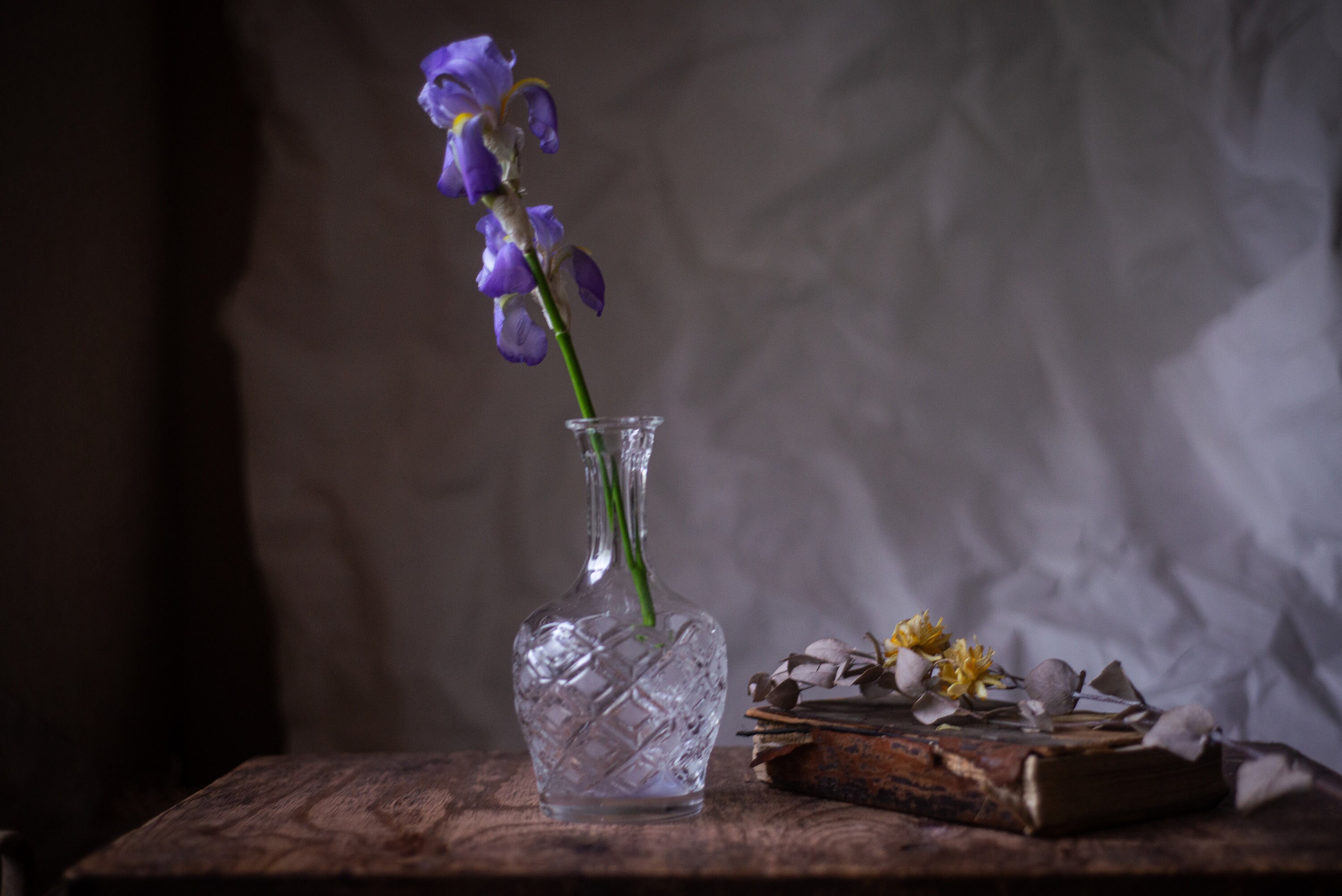 ヴィンテージクリスタルガラスデキャンタ、アルコールカラフェ