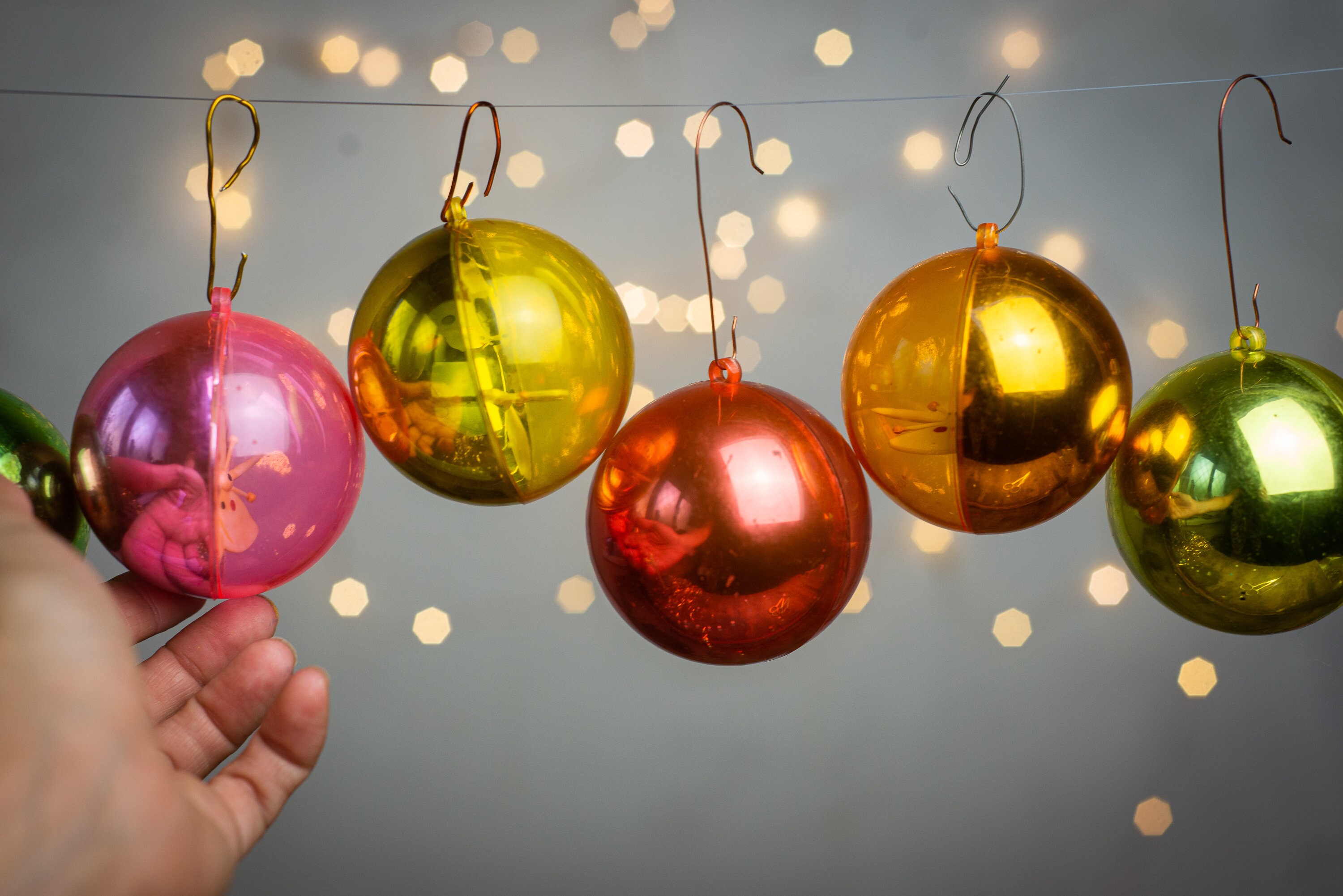 Christmas ball ornaments set of 6 shatterproof plastic  Etsy
