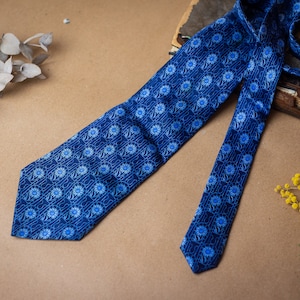 Lanvin Blue Silk Tie: Classic Wedding Groomsmen Gift