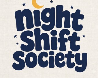 Sociedad del Turno Nocturno PNG, Diseño de Camiseta de Enfermera, Enfermera Pediátrica (Descarga Digital)