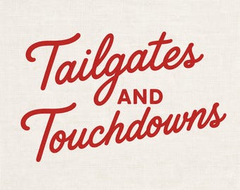 Tailgates and Touchdowns PNG, Fall Football Shirt Design (Digital Download)