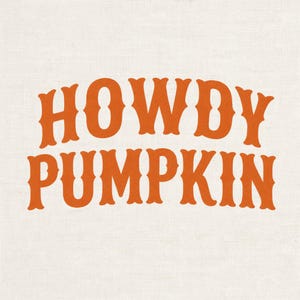 Howdy Pumpkin PNG, Western Fall Graphic, Autumn Shirt Design (Digital Download)
