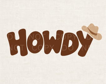 Howdy PNG, Western PNG, Cowgirl Graphic