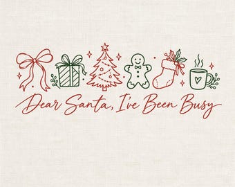 Dear Santa PNG, Christmas Digital Download, Funny Holiday PNG