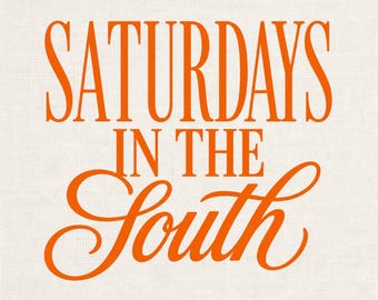 Saturdays in the South PNG, Gameday Shirt Design, College Football PNG