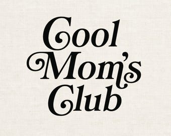 Moms Club PNG, Retro Sublimation Design (Digital Download)
